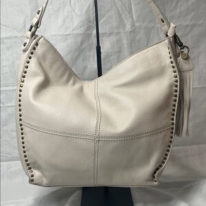 The sak - Elegant Cream Leather Hobo Bag